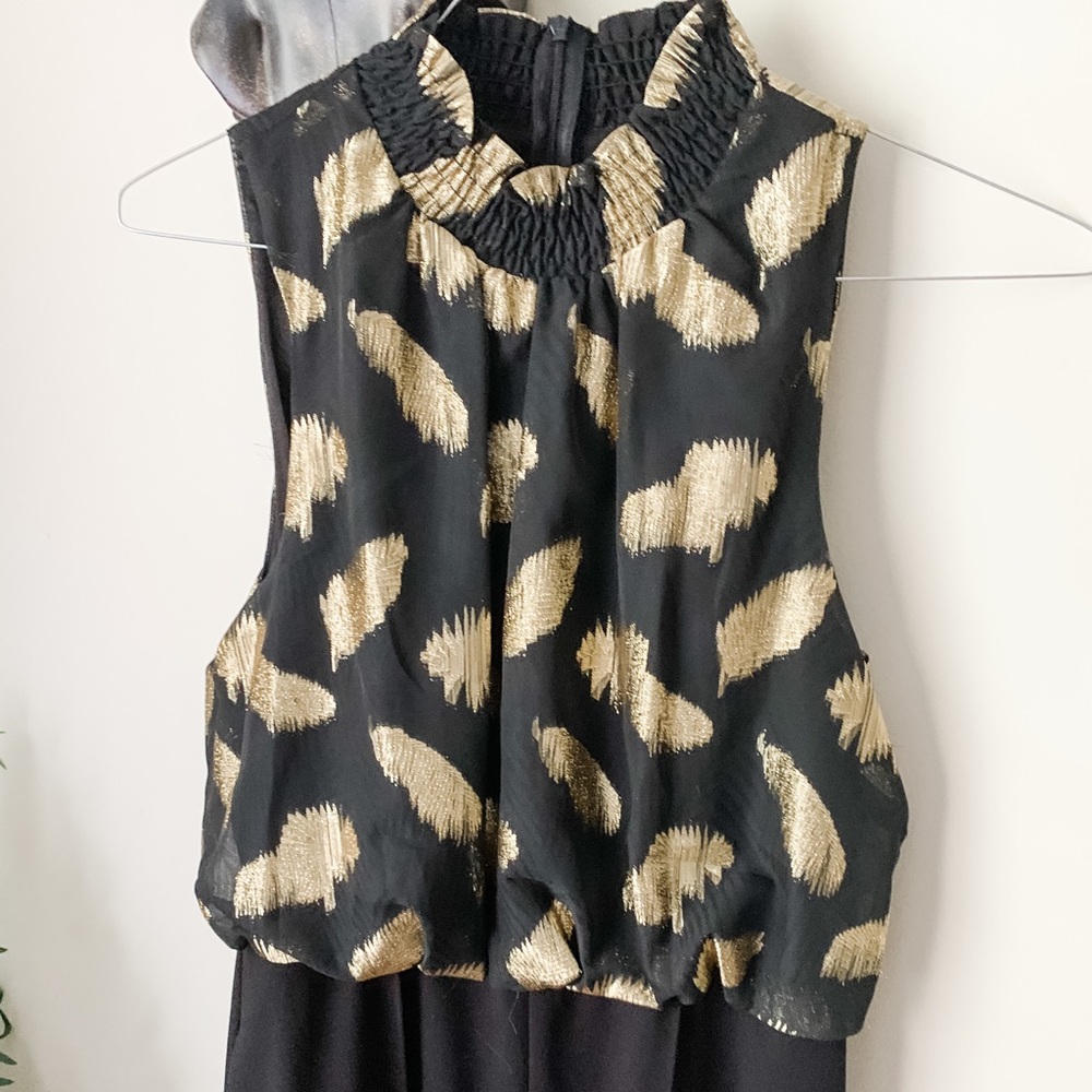 Black & Metallic Gold // Jumpsuit - Picture 3 of 5